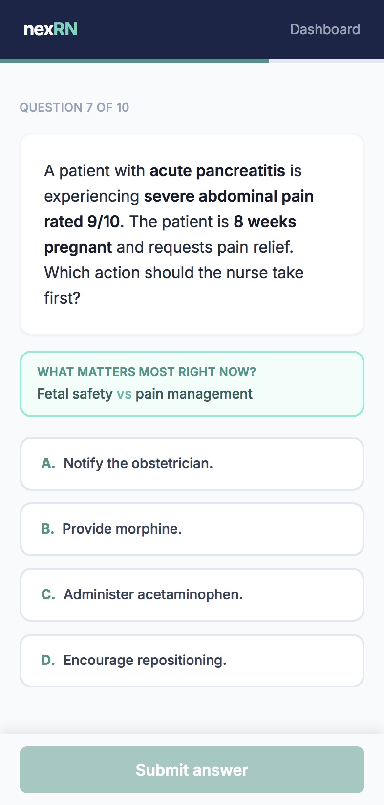 nexRN practice question